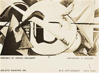(SOCIÉTÉ ANONYME) A selection of 5 real photo postcards, including work by Man Ray and Marcel Duchamp.